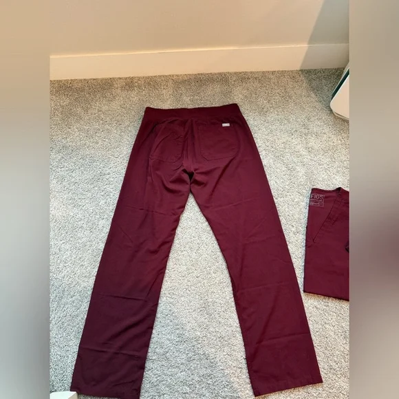 FIGS Scrub Set - Burgundy - Picture 5 of 5